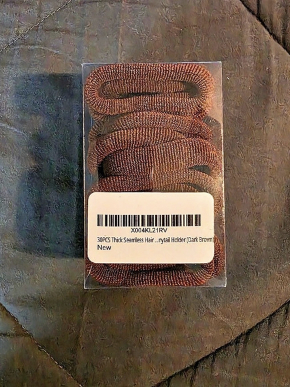 NEBYIZ 30PC Thick Seamless Hair Ties Brown NWT